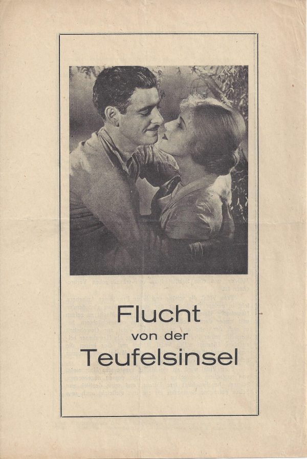 Zwischendruck: Flucht von der Teufelsinsel ( Wesley Ruggles ) Ronald Colman, Ann Harding, Dudley Digges, Louis Wolheim,