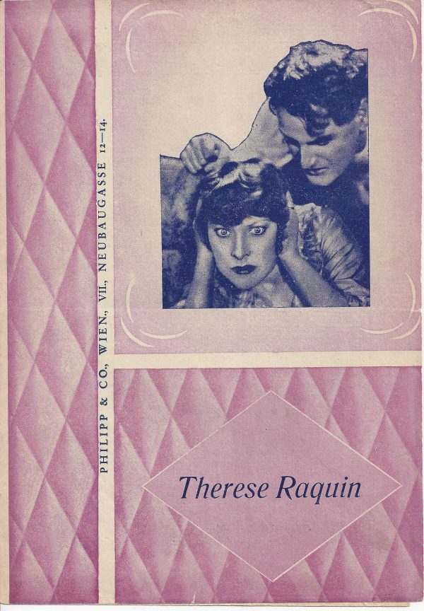 Kivur: Therese Raquin ( Emile Zola ) La Jana, Gina Manes, H. A. Schlettow, J. Marie Laurent, Wolfgang Zilzer, Paul Henckels,