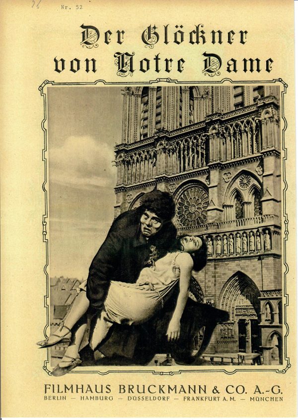 52: Der Glöckner von Notre Dame ( Victor Hugo ) ( Wallace Worsley ) Lon Chaney, Patsy Ruth Miller, Norman Kerry, Nigel de Brulier, Brandon Hunst, Ernest Torrence,