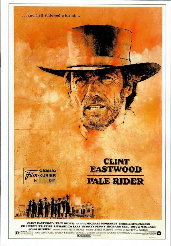 061: Pale Rider - Der namenlose Reiter ( Clint Eastwood ) Clint Eastwood, Michael Moriarty, Carrie Snodgress, Chris Penn, Richard Dysart, Sidney Penny, Richard Kiel, Doug McGrath, John Russell, Charles Hallahan,