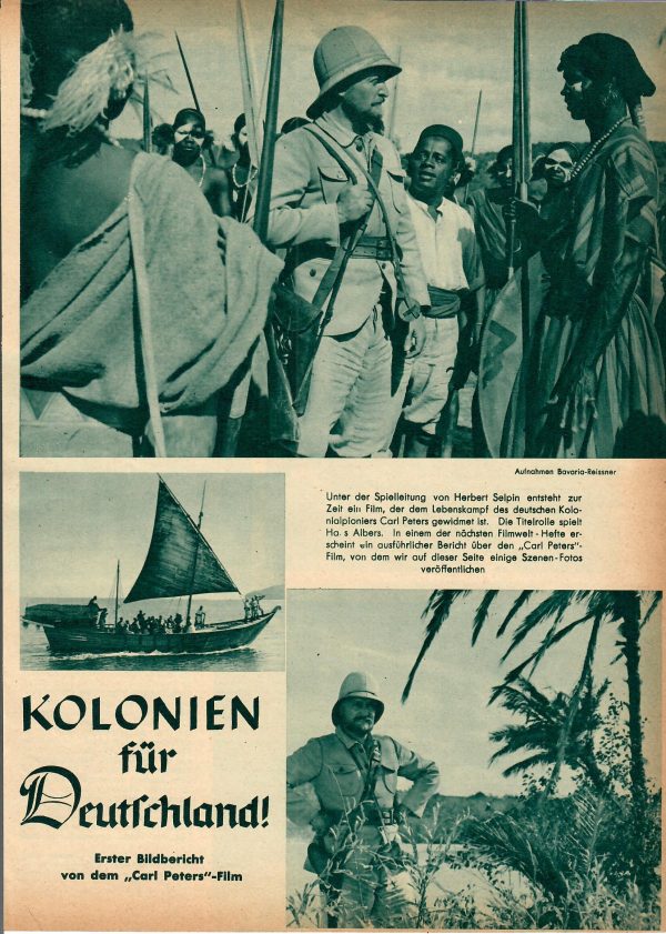 Kolonien für Deutschland ( Carl Peters ) ( Herbert Selpin ) Hans Albers ( GV )