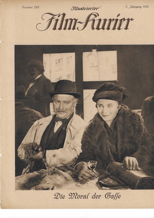 288: Die Moral der Gasse ( Jaap Speyer ) Werner Krauss, Ernst Hofmann, Margarete Kupfer, Mary Odette, Johannes Riemann, Mia Pankau, Evi Eva, Hugo Fischer Köppe,