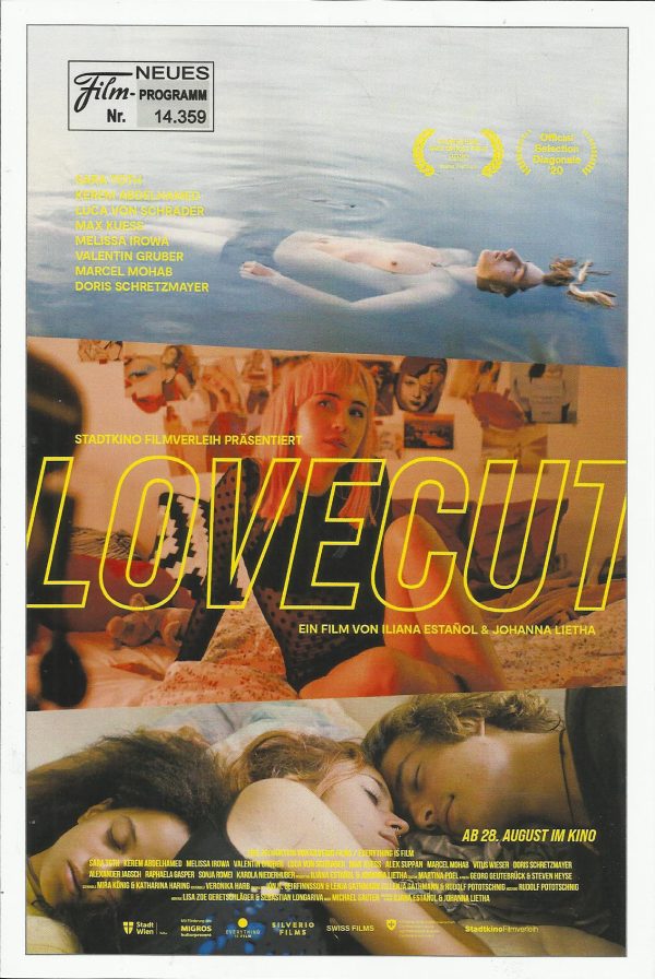 14359: Lovecut ( Iliana Estanol, Johanna Lietha ) Luca von Schrader, Max Kuess, Sara Toth, Kerem Abdelhamed, Melissa Irowa, Valentin Gruber, Karim El Dib, Alex Suppan, Vincent Kolbeck, Lorenz Grani, Marcel Mohab, Alexander Jagsch, Doris Schretzmayer, Vitu