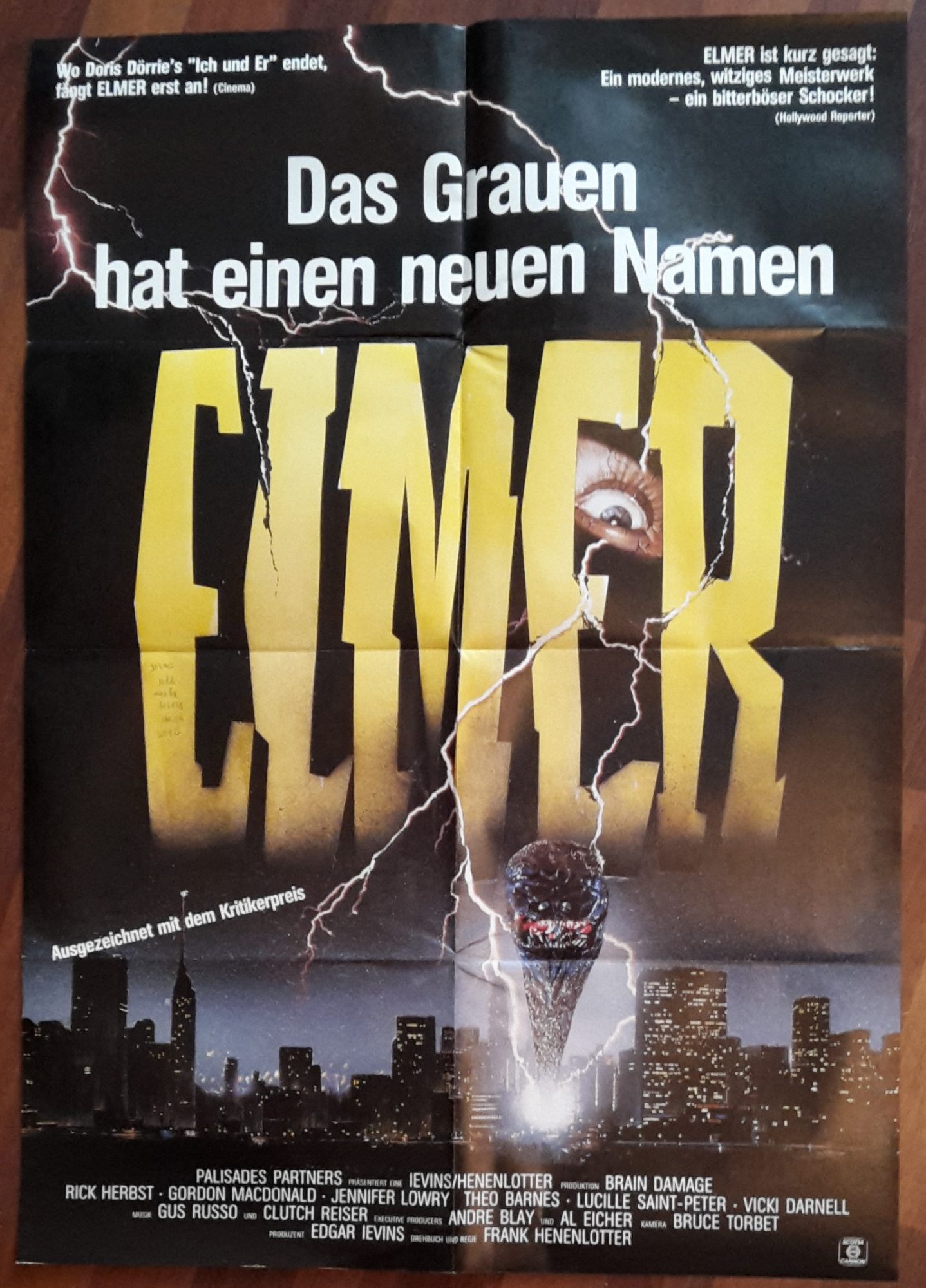 Elmer - Das Grauen hat einen Neuen Namen ( Frank Henenlotter ) Rick Herbst, Gordon MacDonald, Jennifer Lowry, Theo Barnes,