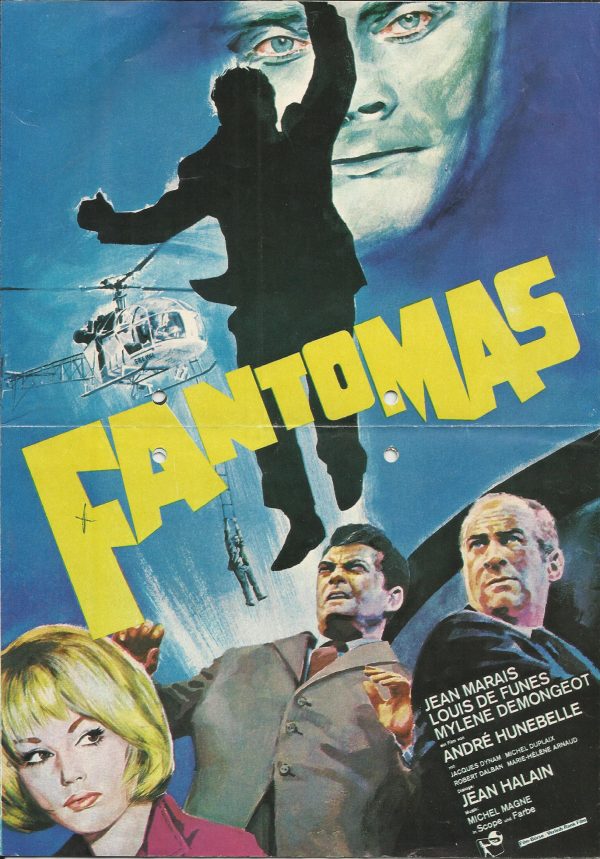 Fantomas (Andre Hunebelle) Jean Morais, Louis de Funes, Mylene Demongeot, Marie Helene Arnaud, Jacques Dynam, Robert Dalban, Christian Toma