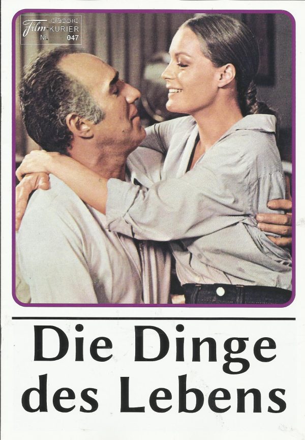 047: Die Dinge des Lebens ( Claude Sautet ) Michel Piccoli, Romy Schneider, Gérard Lartigau, Jean Bouise, Boby Lapointe, Hervé Sand, Jacques Richard, Betty Beckers, Dominique Zardi, Gabrielle Doulcet, Roger Crouzet, Henri Nassiet, Claude Confortès, Marcel