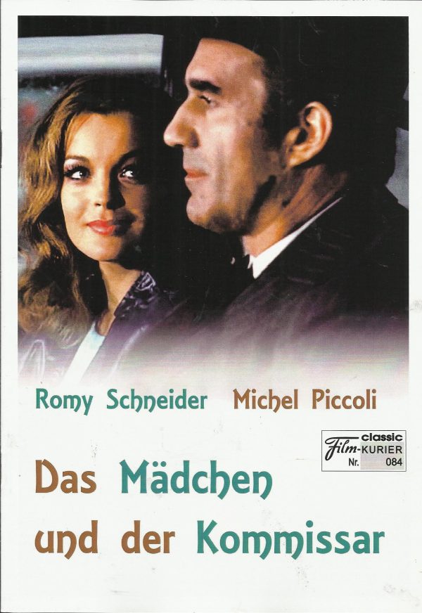 084: Das Mädchen und der Kommissar ( Claude Sautet ) Michel Piccoli, Romy Schneider, Georges Wilson, Philippe Léotard, Francois Perier, Bernard Fresson, Boby Lapointe, Michel Creton, Henri-Jacques Huet, Jacques Canselier, Alain Grellier, Maurice Auzel, Be