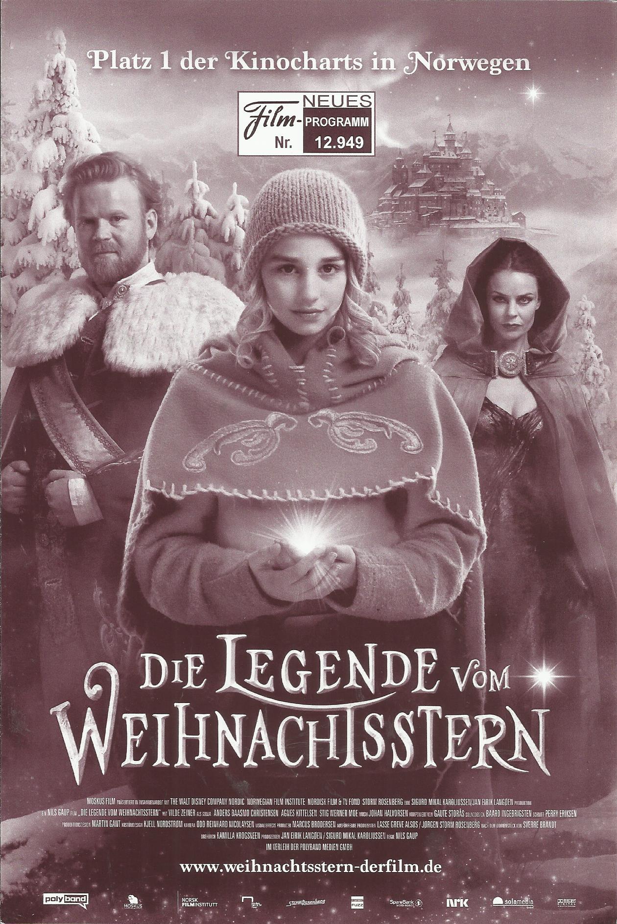 12949: Die Legende vom Weihnachtsstern ( Nils Gaup ) Vilde Marie Zeiner, Anders Baasmo Christiansen, Agnes Kittelsen, Stig-Werner Moe, Eilif Hellum Noraker, Kristin Zachariassen, Andreas Cappelen, Knut Walle, Sofie Asplin, Jakob Oftebro, Evy Kasseth Roste