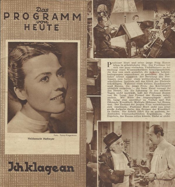 1783: Ich klage an ( Wolfgang Liebeneiner ) Heidemarie Hatheyer, Paul Hartmann,
