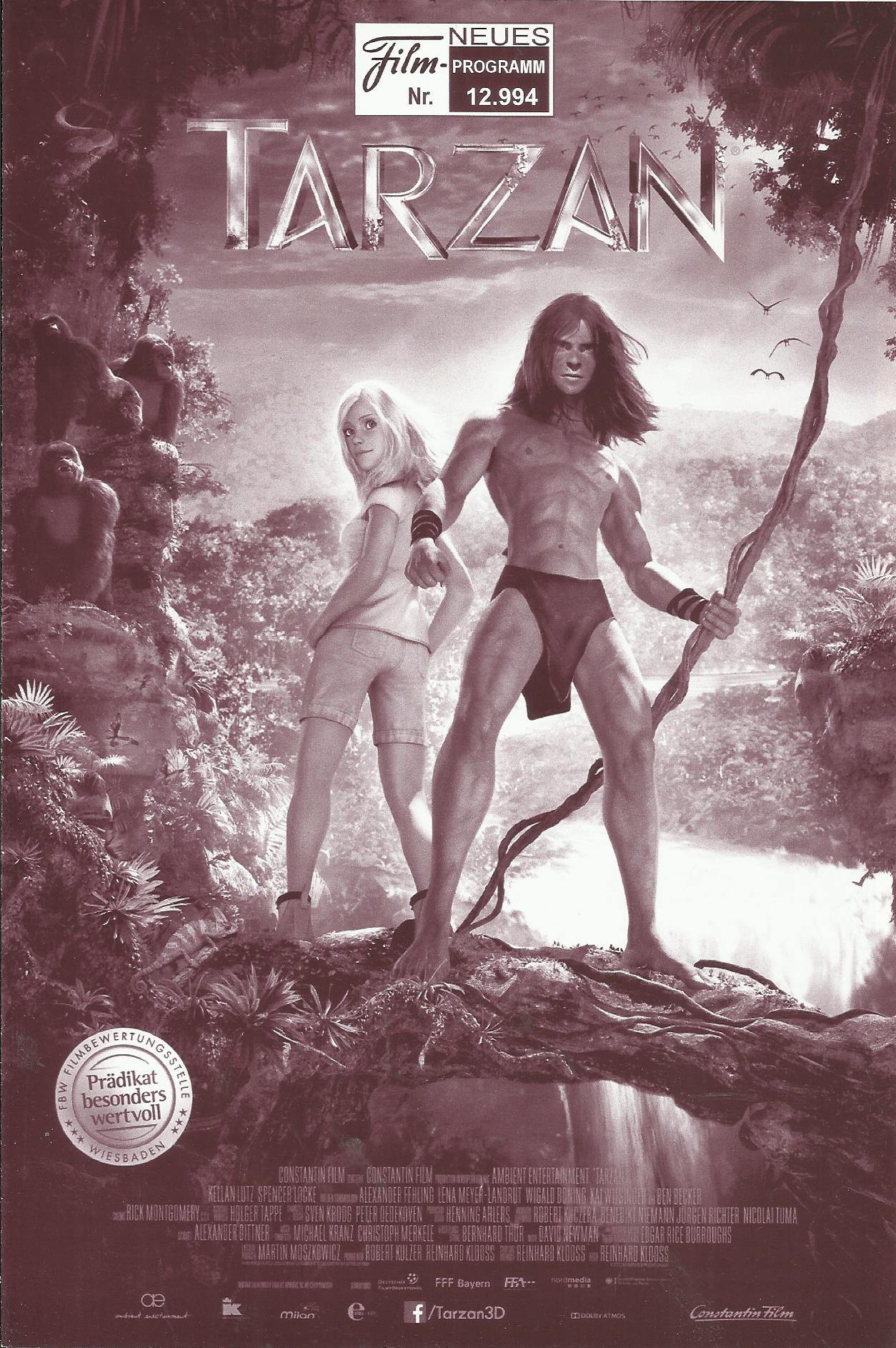 12994: Tarzan ( Edgar Rice Burroughs ) Kellan Lutz, Spencer Locke, Anton Zetterholm, Les Bubb, Mark Deklin, Jaime Ray Newman, Trevor St. John, Brian Huskey, Lynn Robertson Bruce, Andy Wareham, Peter Elliott, Cecily Fay, Phil Hill