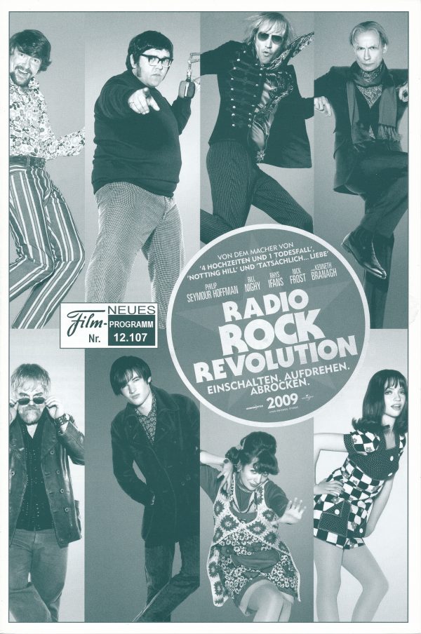 12107: Radio Rock Revolution ( Richard Curtis ) Philip Seymour Hoffman, Bill Nighy, Gemma Arterton, Emma Thompson, Kenneth Branagh, January Jones, Nick Frost, Rhys Ifans, Rhys Darby, Jack Davenport, Talulah Riley, Tom Sturridge, Tom Wisdom, Katherine Park