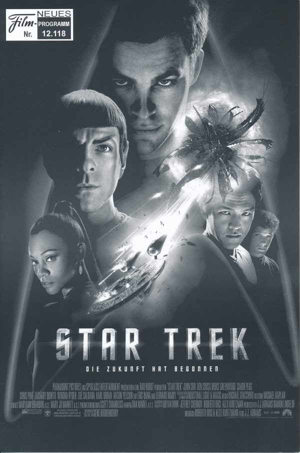 12118: Star Trek - Die Zukunft hat begonnen ( J. J. Abrams ) Chris Pine, Jennifer Morrison, Zoe Saldana, Zachary Quinto, Simon Pegg, Eric Bana, Winona Ryder, Karl Urban, Rachel Nichols, John Cho, Leonard Nimoy, Anton Yelchin, Clifton Collins Jr., Tyler Pe