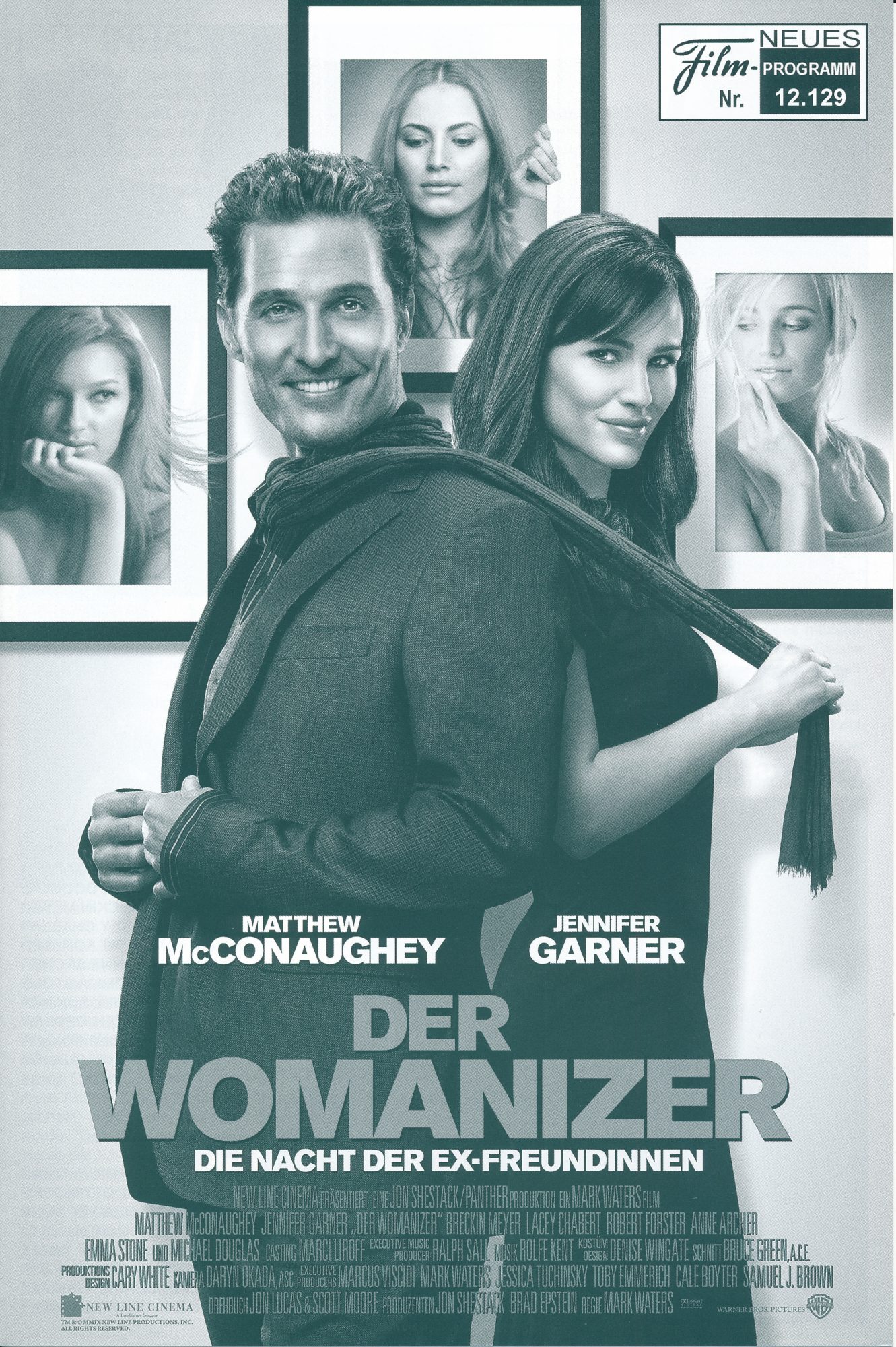 12129: Der Womanizer - Die Nacht der Exfreundinnen ( Mark Waters ) Matthew McConaughey, Jennifer Garner, Michael Douglas, Breckin Meyer, Lacey Chabert, Robert Forster, Anne Archer, Emma Stone, Daniel Sunjata, Noureen Dewulf, Emily Foxler, Catherine Haena
