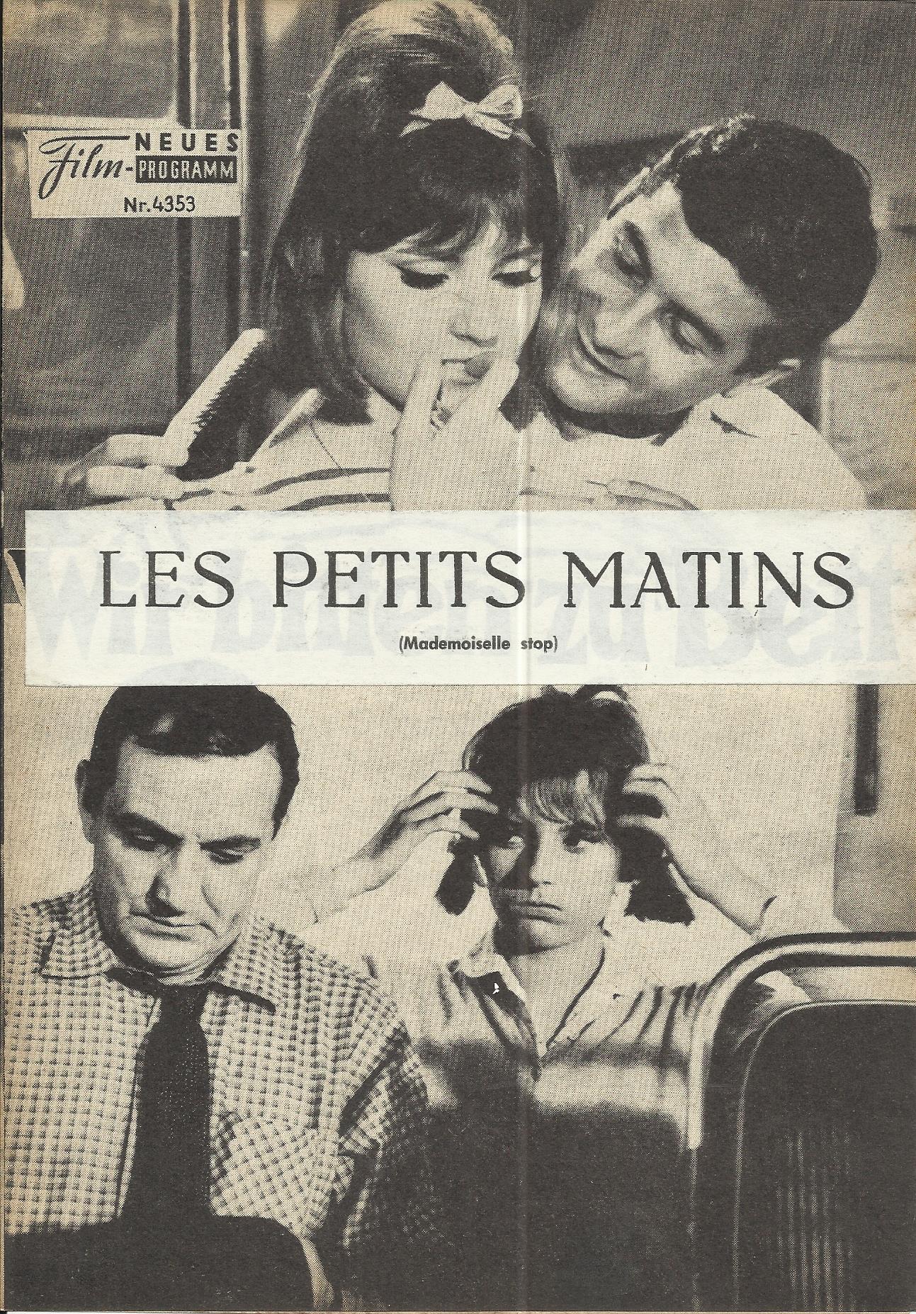 4353: Wir bitten zu Bett ( mit 2 Aufklebern ! ) (Jacqueline Audry) Lino Ventura, Daniel Gelin, Jean-Claude Brialy, Pierre Brasseur, Robert Hossein, Gilbert Becaud, Lino Ventura, Darry Cowl, Andrea Parisy, Francis Blanche, Francois Perier,