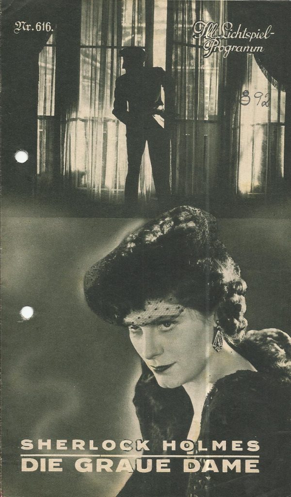616: Sherlock Holmes - Die graue Dame ( Erich Engels ) Hermann Speelmans, Trude Marlen, Elisabeth Wendt, Edwin Jürgensen, Theo Shall, Werner Finck,