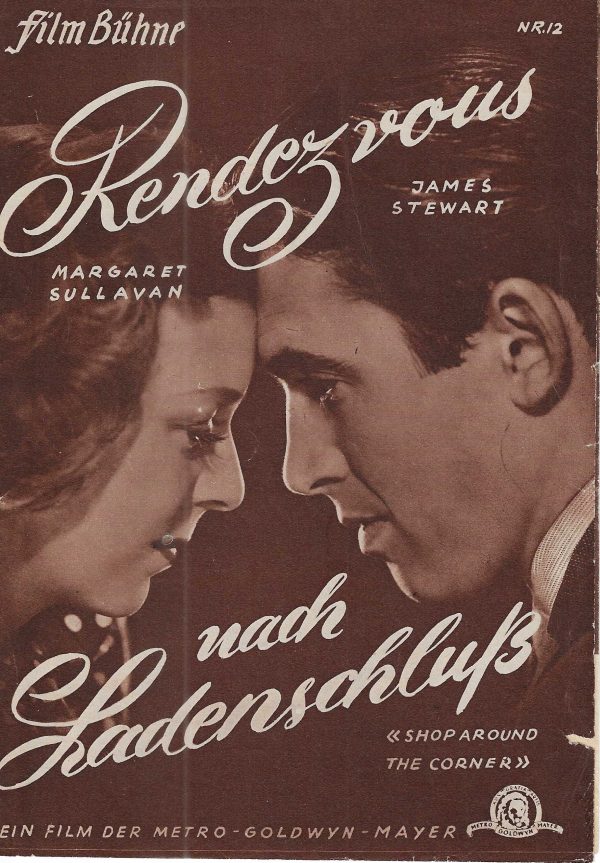 12: Renezvous nach Ladenschluss ( Ernst Lubitsch ) James Stewart, Margaret Sullavan, Felix Bressart, Frank Morgan, William Tracy,