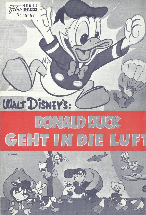 5957: Donald Duck geht in die Luft, ( Walt Disney ) ( hell rot )