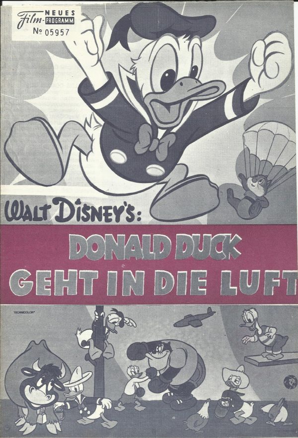 5957: Donald Duck geht in die Luft, ( Walt Disney ) ( violett )