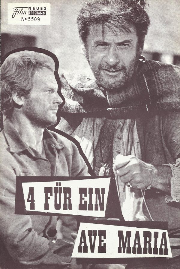 5509: 4 für ein Ave Maria ( Guiseppe Colizzi ) ( schwarz ) Terence Hill, Bud Spencer, Eli Wallach, Brock Peters,