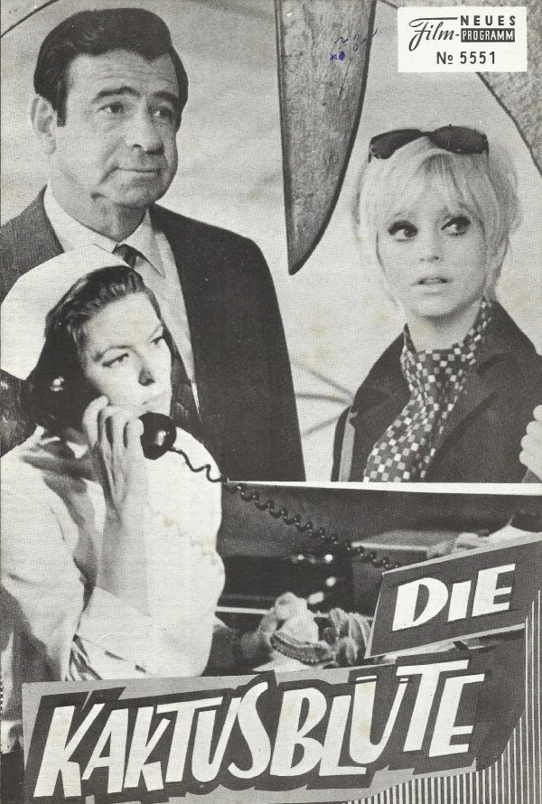 5551: Die Kaktusblüte ( Gene Saks ) ( 2. Auflage grün glatt ) Ingrid Bergman, Walter Matthau, Goldie Hown, Jack Weston, Rick Lenz,