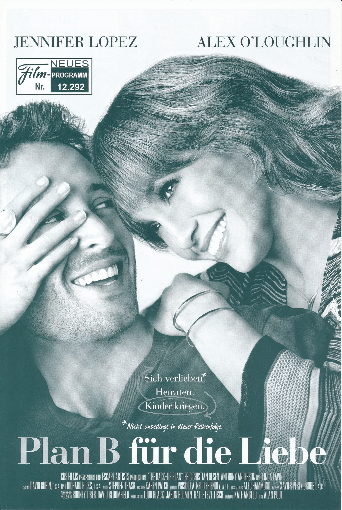 12292: Plan B für die Liebe ( Alan Poul ) Jennifer Lopez, Alex O´Loughlin, Eric Christian Olsen, Anthony Anderson, Michaela Watkins, Noureen DeWulf, Linda Lavin, Tom Bosley, Robert Klein, Danneel Harris, Melissa McCarthy, Maribeth Monroe