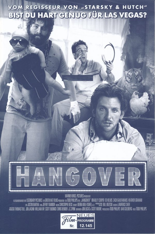 12145: Hangover ( Todd Phillips ) Bradley Cooper, Heather Graham, Zach Galifianakis, Ed Helms, Jeffrey Tambor, Justin Bartha, Mike Tyson, Ken Jeong, Rachael Harris, Gillian Vigman, Sasha Barrese
