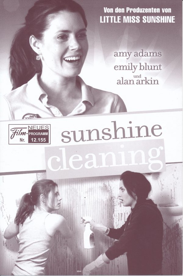 12155: sunshine cleaning ( Christine Jeffs ) Amy Adams, Emily Blunt, Alan Arkin, Jason Spevack, Steve Zahn, Mary Lynn Rajskub, Clifton Collins Jr., Eric Christian Olsen, Kevin Chapman, Paul Dooley, Christine Begay, Maddie Corman, Lois Geary