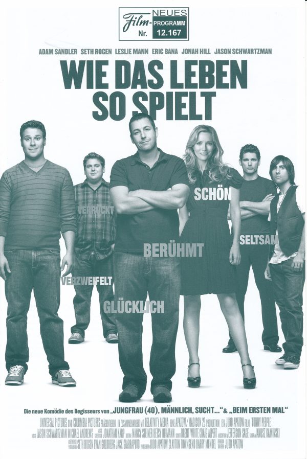 12167: Wie das Leben so spielt ( Judd Apatow ) Seth Rogen, Adam Sandler, Jonah Hill, Eric Bana, Leslie Mann, Jason Schwartzman, Ken Jeong, Sarah Silverman, Andy Dick, Norm Macdonald, Maude Apatow, Enimen, RZA