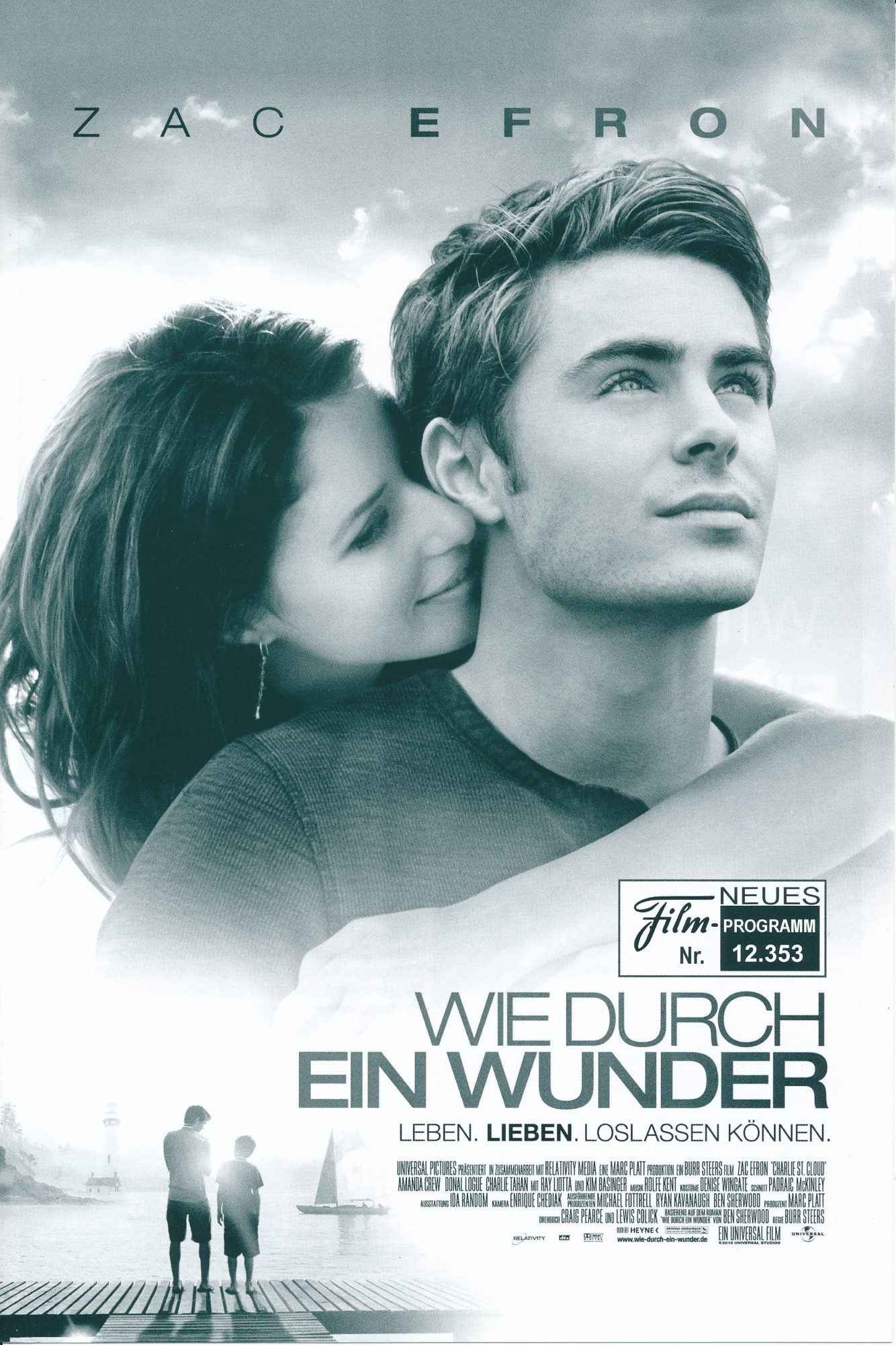 12353: Wie durch ein Wunder ( Burr Steers ) Zac Efron, Charlie Tahan, Amanda Crew, Augustus Prew, Donal Logue, Kim Basinger, Ray Liotta, Dave Franco, Matt Ward, Miles Chalmers, Jesse Wheeler, Desiree Zurowski, Ben Carroll, Jill Teed, Tegan Moss, Julia Max