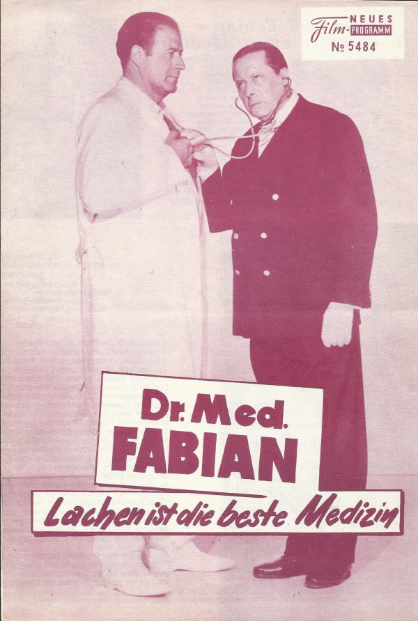 5484: Dr. Med. Fabian Lachen ist die beste Medizin ( Rose ) ( Harald Reinl ) Maria Perschy, Hans Joachim Kulenkampff, Martin Held, Gisela Uhlen, Ingrid van Bergen, Elisabeth Flickenschildt,