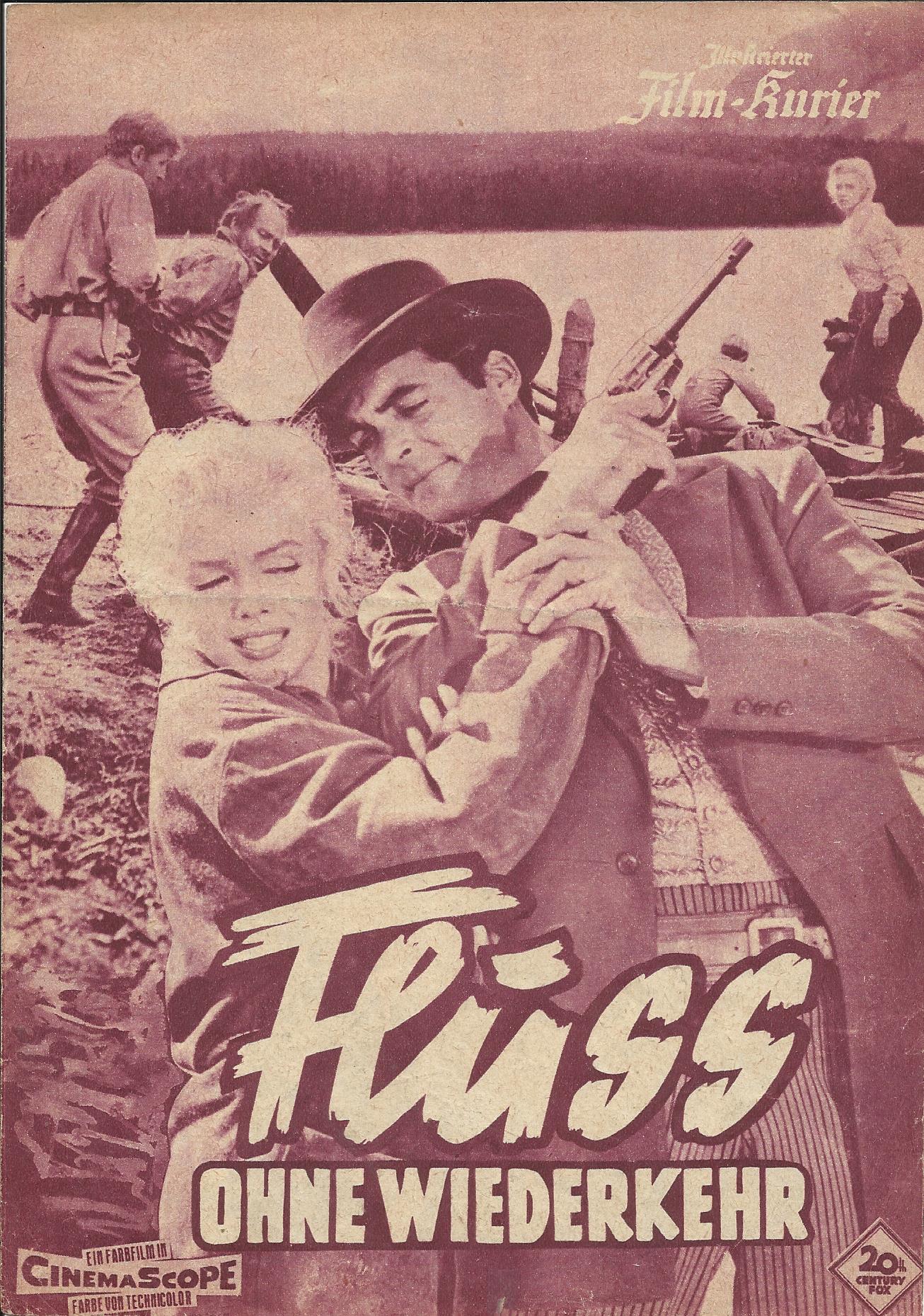 2102: Fluss ohne Wiederkehr ( River of no Return ) ( lila ) Marilyn Monroe, Robert Mitchum, Rory Calhoun, Tommy Rettig,