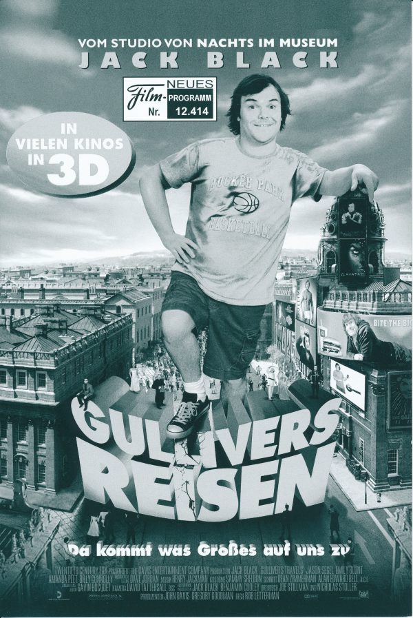 12414: Gullivers Reisen - Da jinnt was Großes auf uns zu ( Rob Letterman ) Jack Black, Jason Segel, Emily Blunt, Amanda Peet, Billy Connolly, Chris O´Dowd, T. J. Miller, James Corden, Catherine Tate, Emmanuel Quatra, Olly Alexander, Robert Gilbert