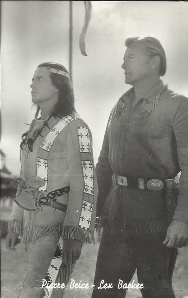 Old Shatterhand ( Fotokarte ) Winnetou Pierre Brice & Lex Barker