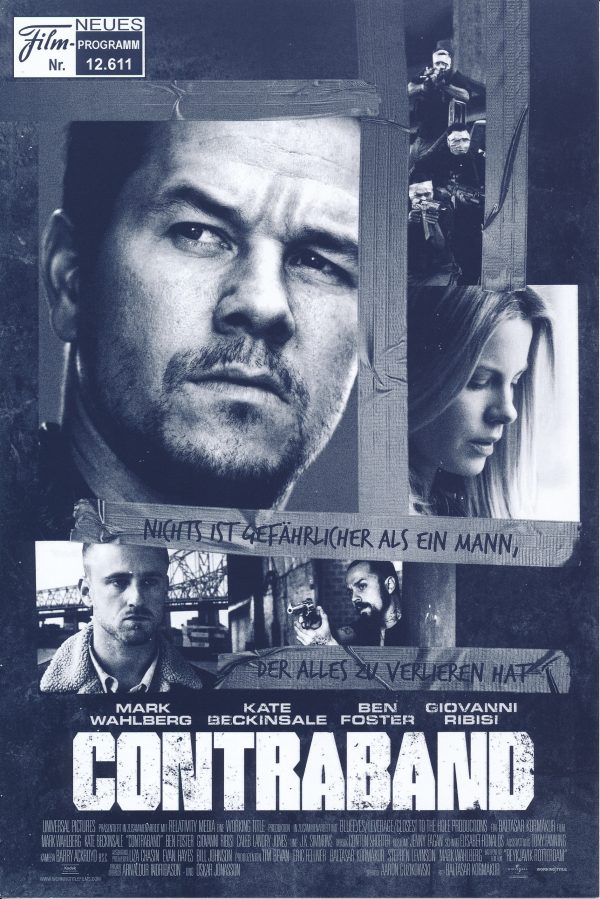 12611: Contraband ( Baltasar Kormákur ) Mark Wahlberg, Kate Beckinsale, Ben Foster, Giovanni Ribisi, Lukas Haas, Caleb landry Jones, Diego Luna, J. K. Simmons, Robert Wahlberg, Kent Jude Bernard, David O´Hara, Jaqueline Fleming, Bryce McDaniel