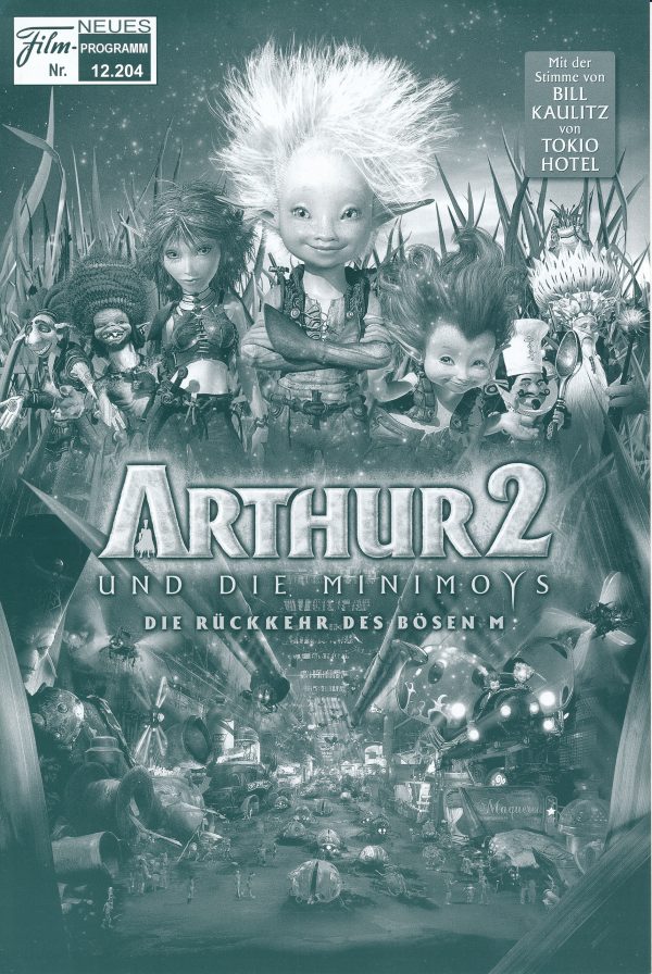 12204: Arthur und die Minimoys 2 - Die Rückkehr des Bösen M ( Luc Besson ) Freddie Highmore, Mia Farrow, Ronald Crawford, Penny Balfour, Robert Stanton, Logan Miller, Jimmy Fallon, Snoop Dogg, Lou Reed, Asa Butterfield, Matthew Gonder