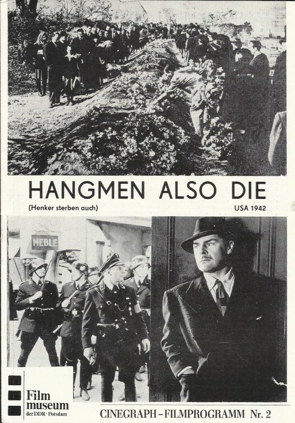 Henker sterben auch ( Fritz Lang ) ( Bertold Brecht ) Brian Donlevy, Walter Brennan, Nana Bryant, Dennis O´Keefe, Gene Lockhart, Reinhold Schünzel ( CinegraphFP. 2 )
