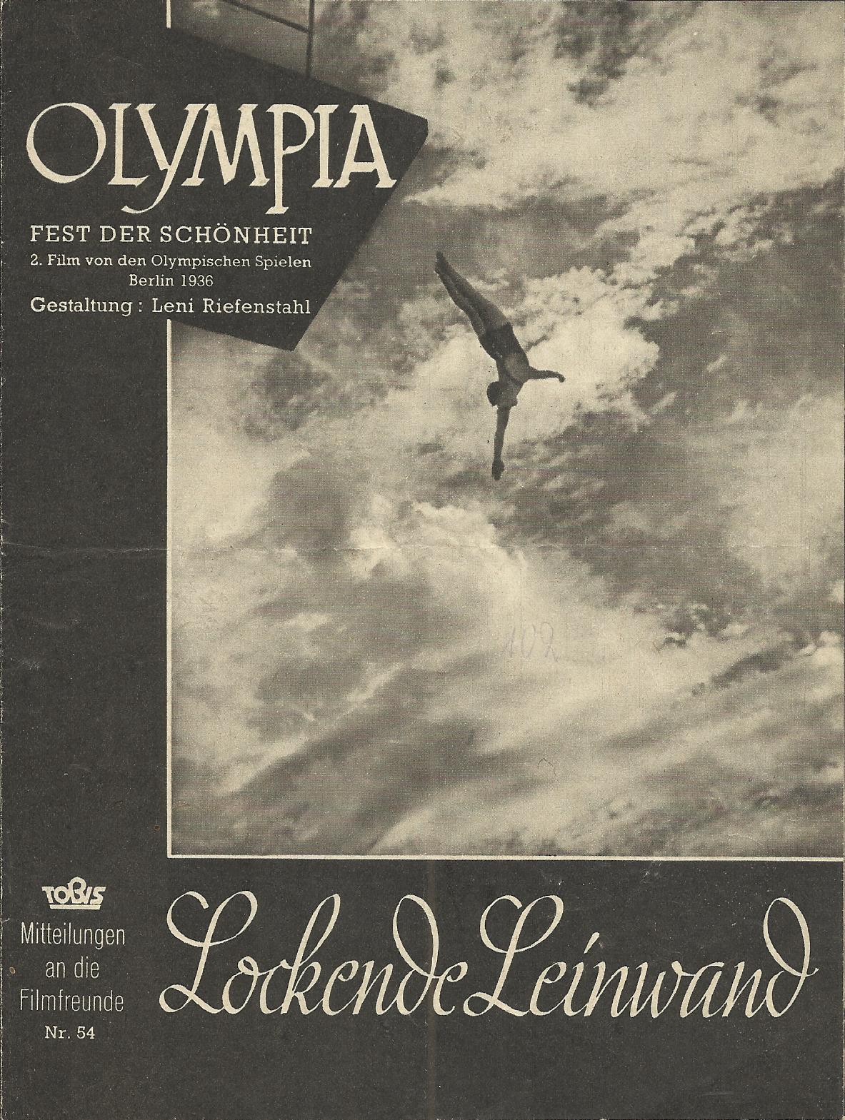 Olympia Fest der Schönheit ( Leni Riefenstahl ) Olymische Spiele 1936 ( TOBIS )