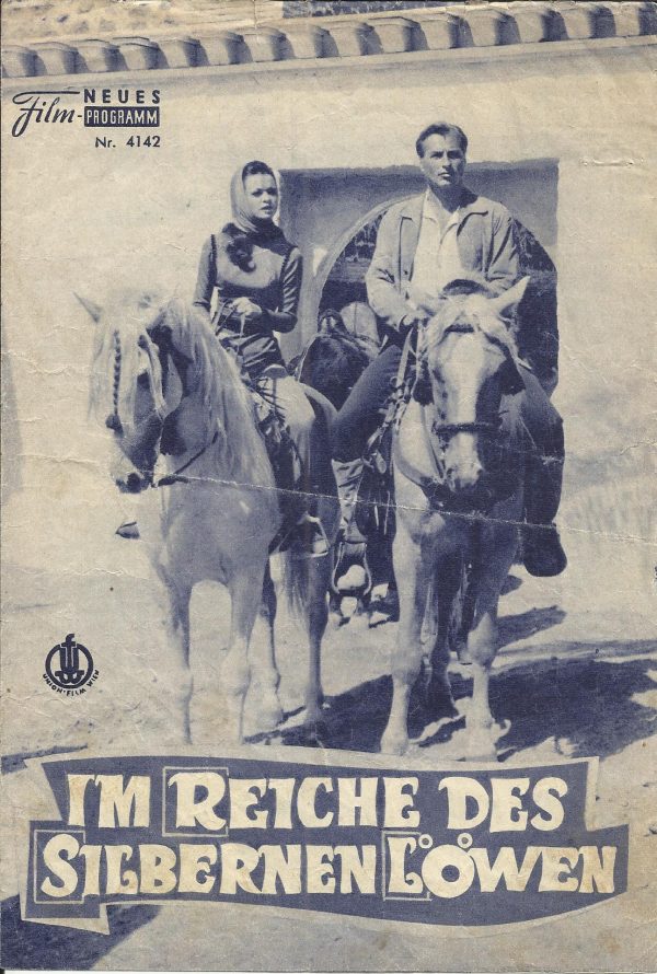 Im Reiche des Silbernen Löwen ( Karl May ) ( NFP blau ) Lex Barker, Marie Versini, Ralf Wolter, Gloria Camera, Sieghardt Rupp, Anne Marie Blanc, George Heston, Gustavo Rojo, Charles Fawcett, Fernando Sancho, Dieter Borsche, Chris Howland,