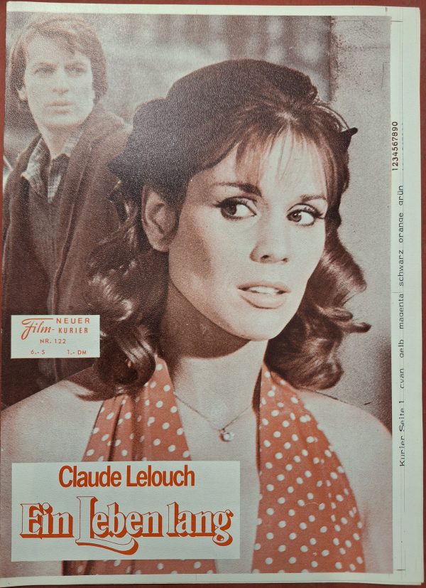 122: Ein Leben lang, ( Claude Lelouch ) ( Original Druckvorlage des Umschlages ) Marthe Keller,