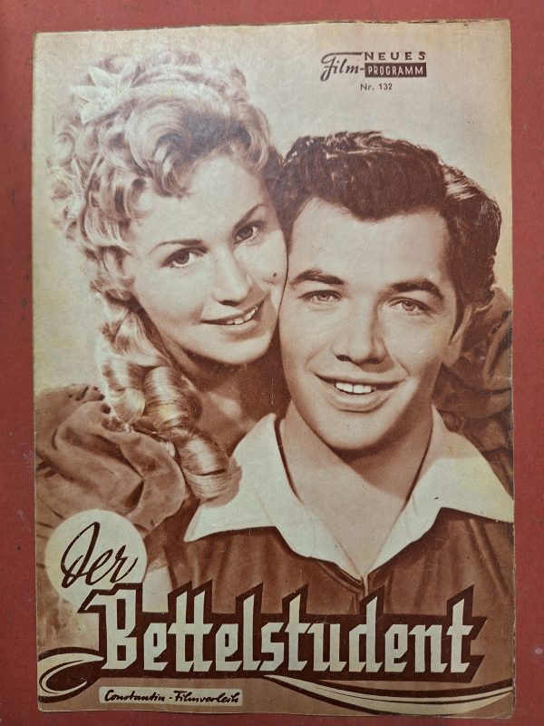 132: Der Bettelstudent (Werner Jacobs) ( braun ) Waltraut Haas, Gunther Phillipp, Gerhard Riedmann, Elma Karlowa, Gustav Knuth, Fita Benkhoff, Rudolf Vogel, Dick Price, Ellen Kessler, Alice Kessler, Karl Lieffen, Jost Siethoff