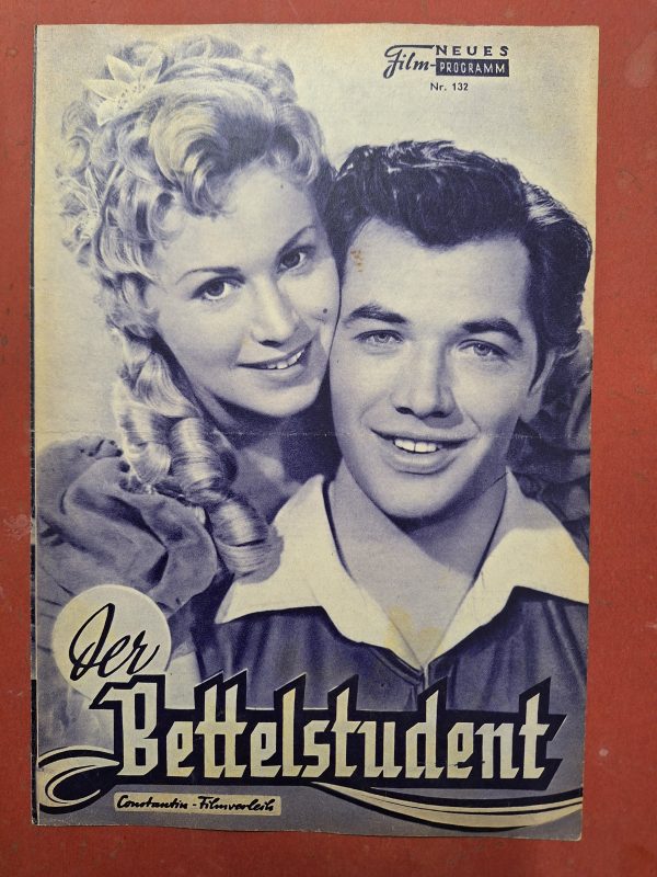132: Der Bettelstudent (Werner Jacobs) ( blau ) Waltraut Haas, Gunther Phillipp, Gerhard Riedmann, Elma Karlowa, Gustav Knuth, Fita Benkhoff, Rudolf Vogel, Dick Price, Ellen Kessler, Alice Kessler, Karl Lieffen, Jost Siethoff