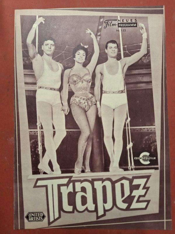 153: Trapez (Sir Carol Reed) ( Violett - Genauer Druck ! ) Gina Lollobrigida, Tony Curtis, Burt Lancaster, Thomas Gomez, Katy Jurado, John Puleo, Minor Watson, Gerard Landry