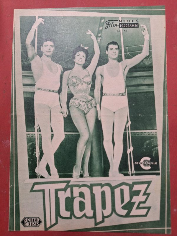 153: Trapez (Sir Carol Reed) ( grün ) Gina Lollobrigida, Tony Curtis, Burt Lancaster, Thomas Gomez, Katy Jurado, John Puleo, Minor Watson, Gerard Landry