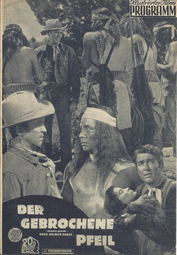 506: Der gebrochene Pfeil ( Delmar Daves ) ( dunkelblau ) James Stewart, Jeff Chandler, Debra Paget, Will Geer,