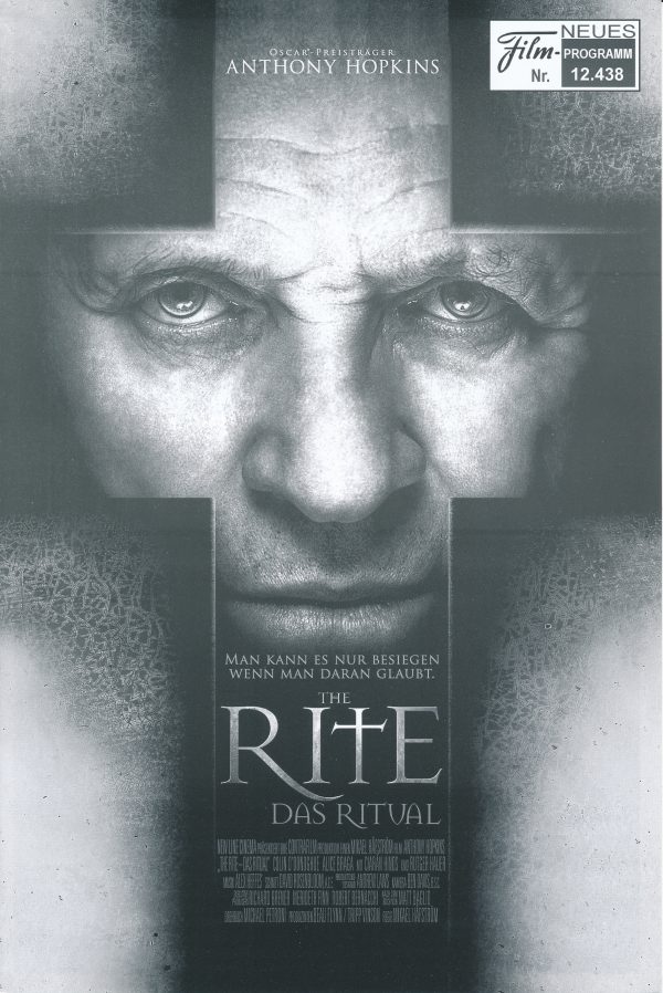 12438: Das Ritual ( Mikael Hafström ) Anthony Hopkins, Colin O´Donoghue, Alice Braga, Ciarán Hinds, Toby Jones, Rutger Hauer, Marta Gastini, Arianna Veronesi, Chris Marquette, Torrey DeVitto, Marija Karan, Sandor Baranyai, Franco Nero, Don Kress