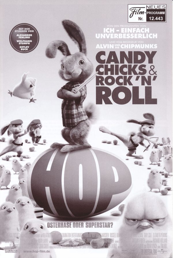 12443: HOP - Osterhase oder Superstar ? ( Tim Hill ) James Marsden, Russell Brand, Kaley Cuoco, Hanz Azaria, Gary Cole, Elizabeth Perkins, Hugh Laurie, Chelsea Handler, Dustin Ybarra, Carlease Burke, Tiffany Espensen, David Hasselhoff