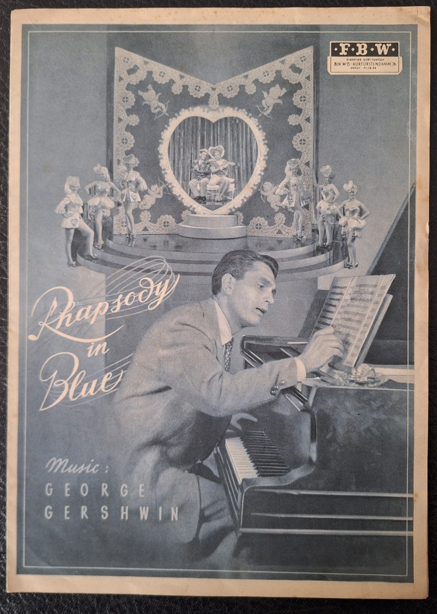 F.B.W. Rapsody in Blue ( George Gershwin ) Robert Alda, Joan Leslie, Alexis Smith, Charles Coburn, Albert Basserman,