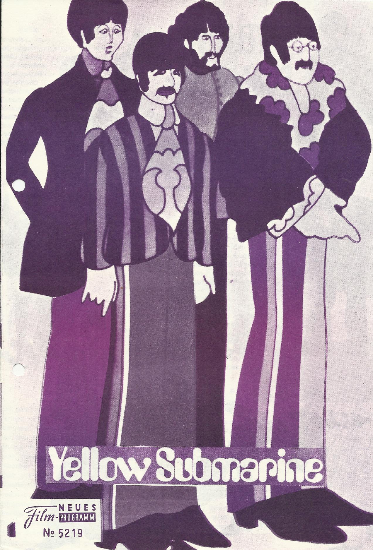 5219: Yellow Submarine ( The Beatles ) ( Einfärbige Ausgabe ! ) John, Paul, George, Ringo,