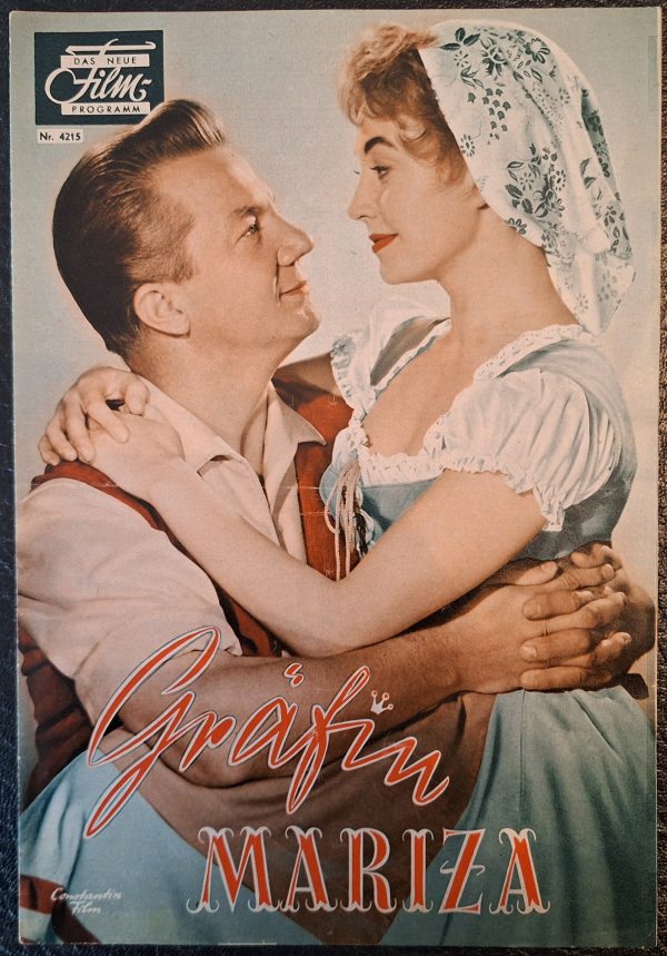 Gräfin Mariza (Rudolf Schundler) Rudolf Schock, Hans Moser, Christine Görner, Renate Ewert, Gunther Philipp, Hans Moser, Annie Rosar, Kurt Großkurth, Alice Kessler, Dick Price, Raoul Retzer