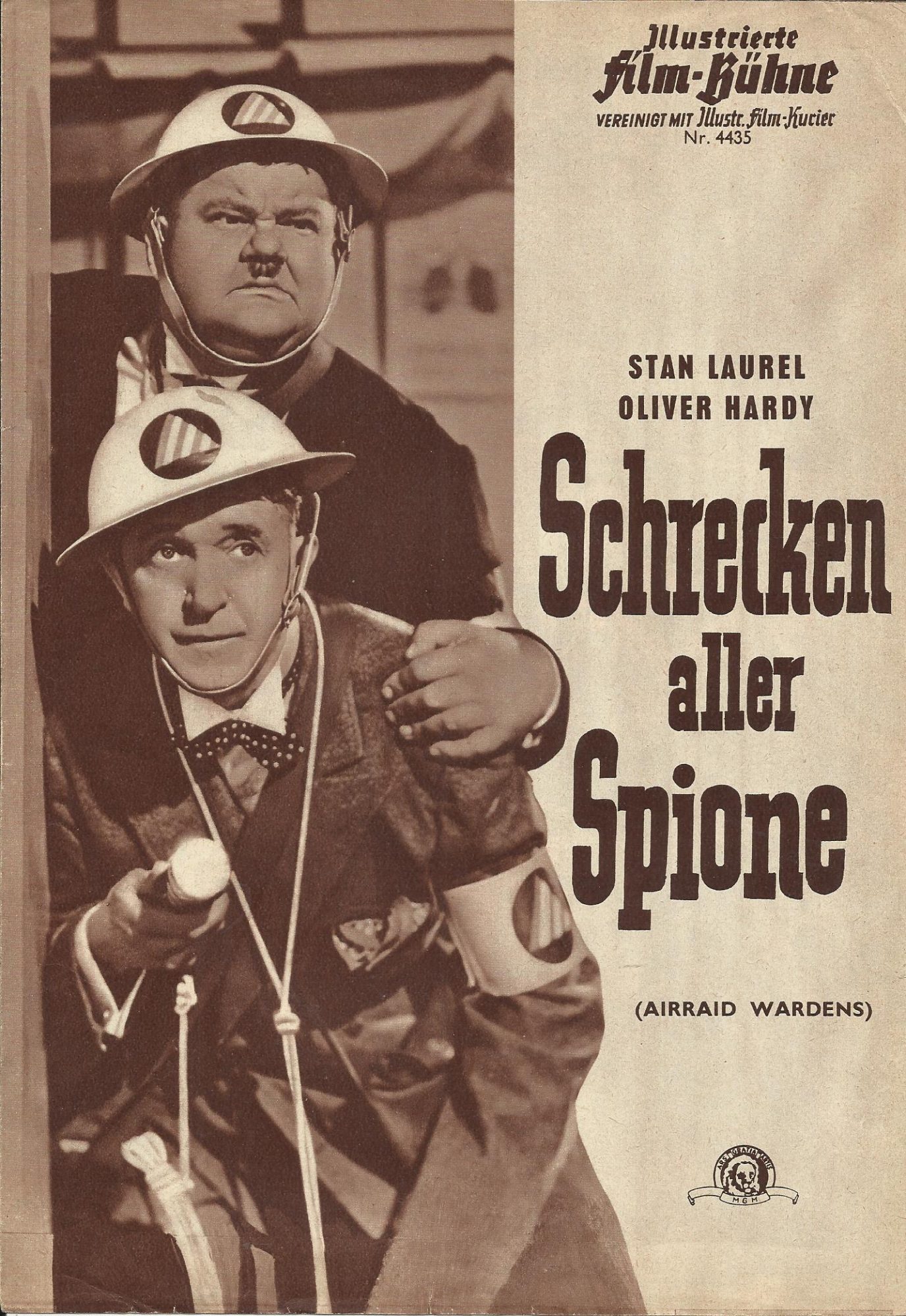 4435: Der Schrecken aller Spione ( Airraid Wardens ) ( Edward Sedgwick ) Stan Laurel, Oliver Hardy, Edgar Kennedy, Jacqueline White, Horace McNally, Donald Meek,